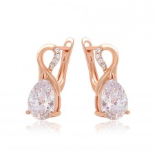 Apzeltīti ,mirdzoši auskari ar cirkonu